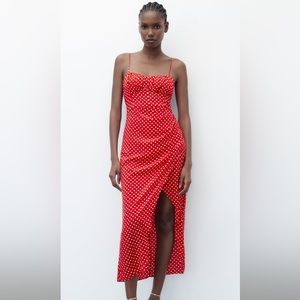 Zara dotted corset dress